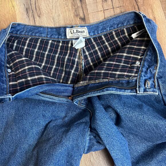 L.L. Bean Men’s Double L Natural Fit Plaid Flannel Lined Workwear Jeans 30 x 29 - Picture 4 of 6